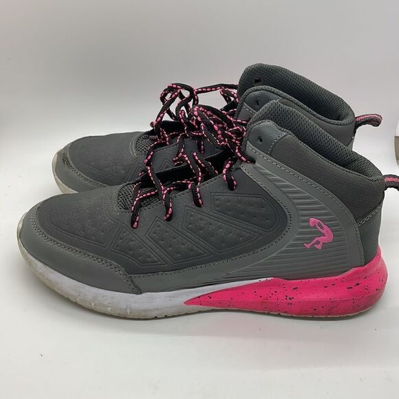 Shaq Footwear Precision Sneaker Girls Basketball Shoes Pink Gray Size 5 - Picture 4 of 10